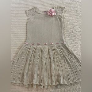 American Girl Sweater Dress with sparkles and removable flower. Size 10 EUC